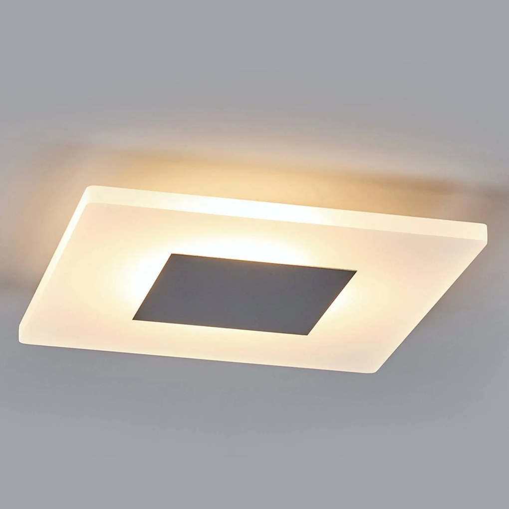 Plafoniera a LED TARJA Lindby, Cromo / Argento, Bagno, Metallo, Moderno, Plafoniera LED
