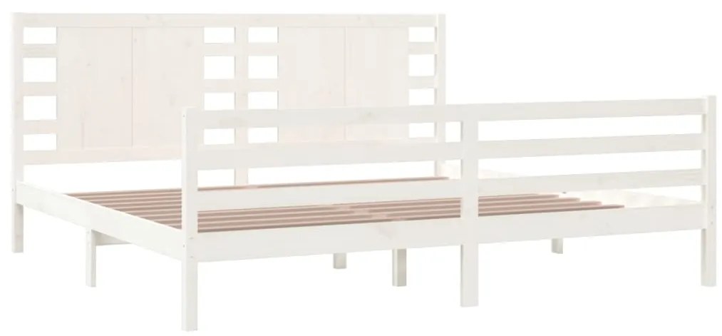 Giroletto Bianco in Legno Massello di Pino 200x200 cm