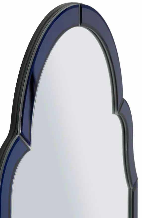 Specchio Da Muro Tangeri Blu Cm 47X1X80 Elegante Design