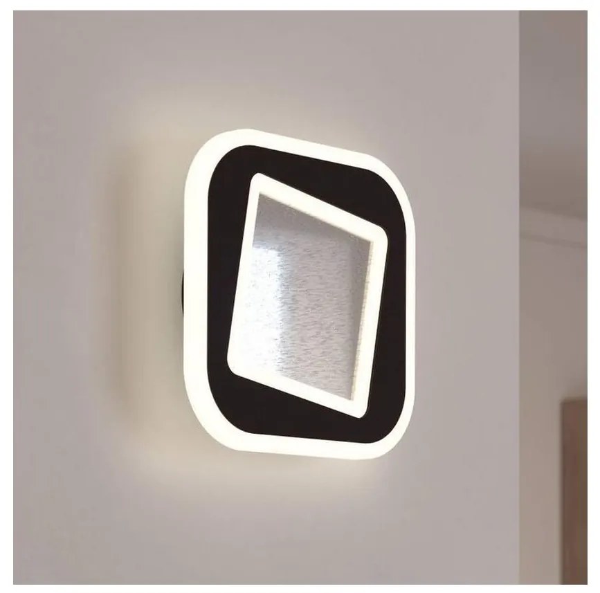 Eglo 901239 - Applique a LED MACCHIONI LED/12W/230V 4000K nero