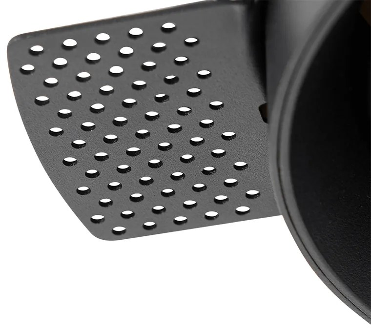 Faretto da incasso moderno nero GU10 AR111 rotondo senza cornice - Oneon Honey