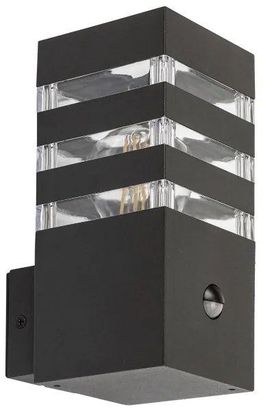 Rabalux 77025- Applique da esterno con sensore ANKARA 1xE27/12W/230V IP44