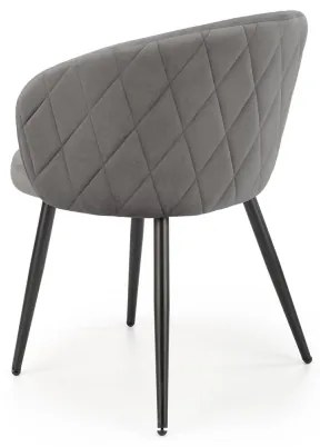 Sedia da pranzo CALMURE grigia