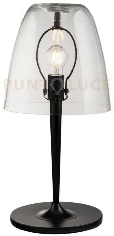 Lume ares trasparente 1 luce attacco e27 28x56cm  in vetro soffiato