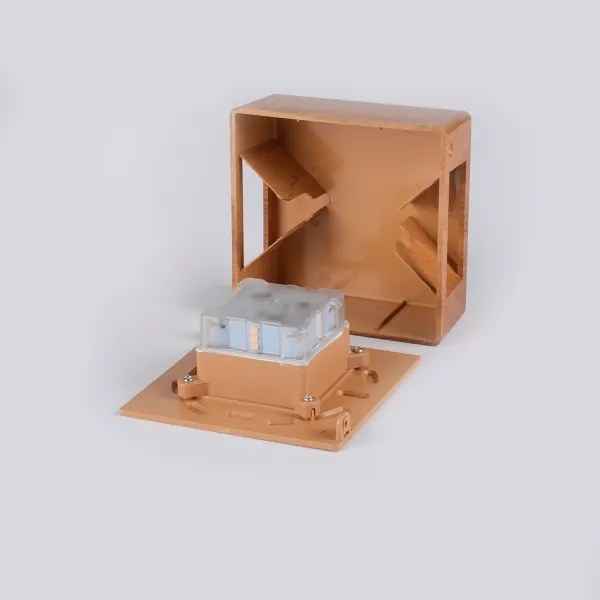 Brilagi - Applique da esterno a LED DOUBLERAY LED/6W/230V finitura effetto legno IP54