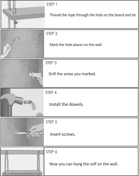 Mensola A Parete Stile Industrial In Corda E Abete Naturale Elis