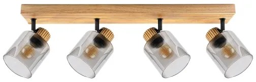 Brilagi - Faretto HYGGE 4xE14/15W/230V legno/fumé