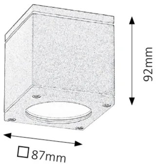 Rabalux 8149 - Plafoniera da esterno AKRON 1xGU10/35W/230V IP54