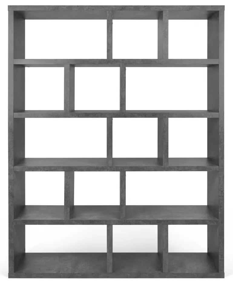 Libreria grigia effetto cemento 150x198 cm Berlin - TemaHome