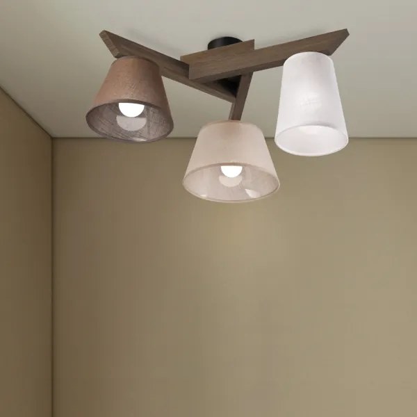 Brilagi - Lampadario LED ANTHONY 3xE14/40W/230V rovere noce