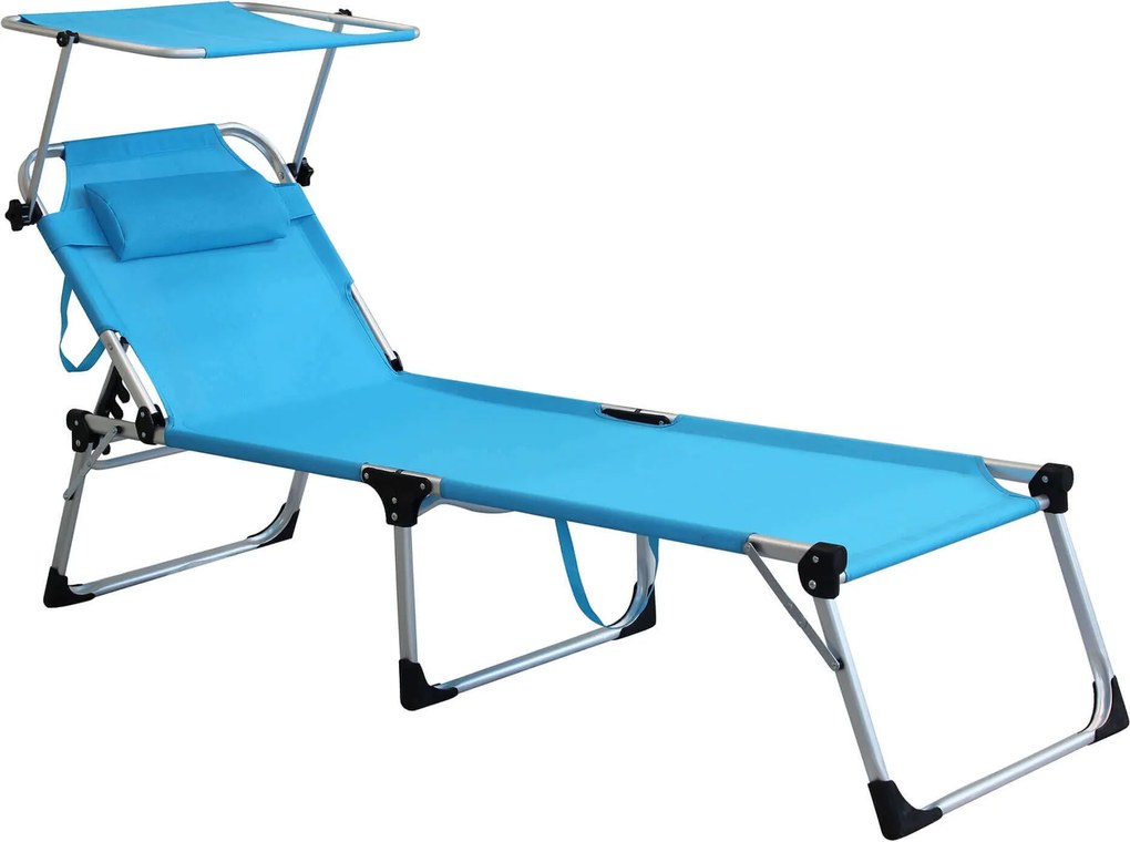 brandina pieghevole prendisole da mare in alluminio colore casuale cm 215 x 71 x 37 h