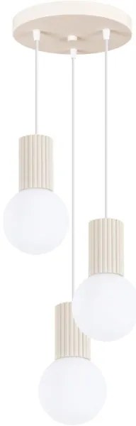 Sollux SL.1720 - Lampadario a sospensione con filo HALO 3xG9/8W/230V diametro 25 cm color crema