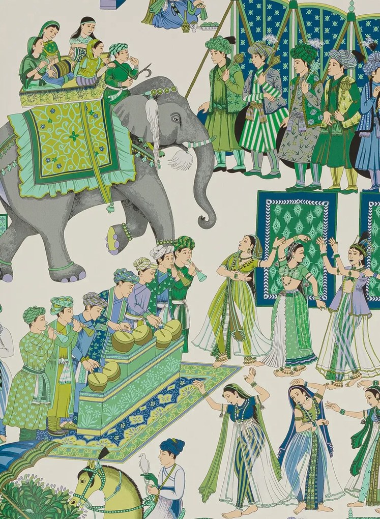 Manuel Canovas Tapete Kalinda - Bleu de Prusse