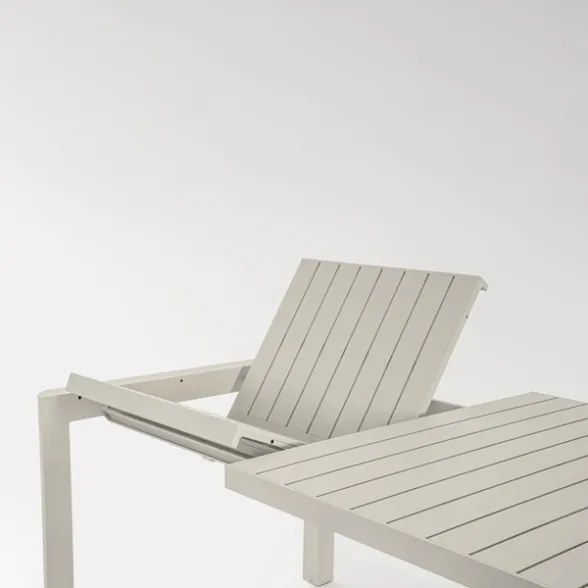 Tavolo Da Esterno Allungabile In Alluminio 100x180-240 Cm Kiplin Rastin Bizzotto