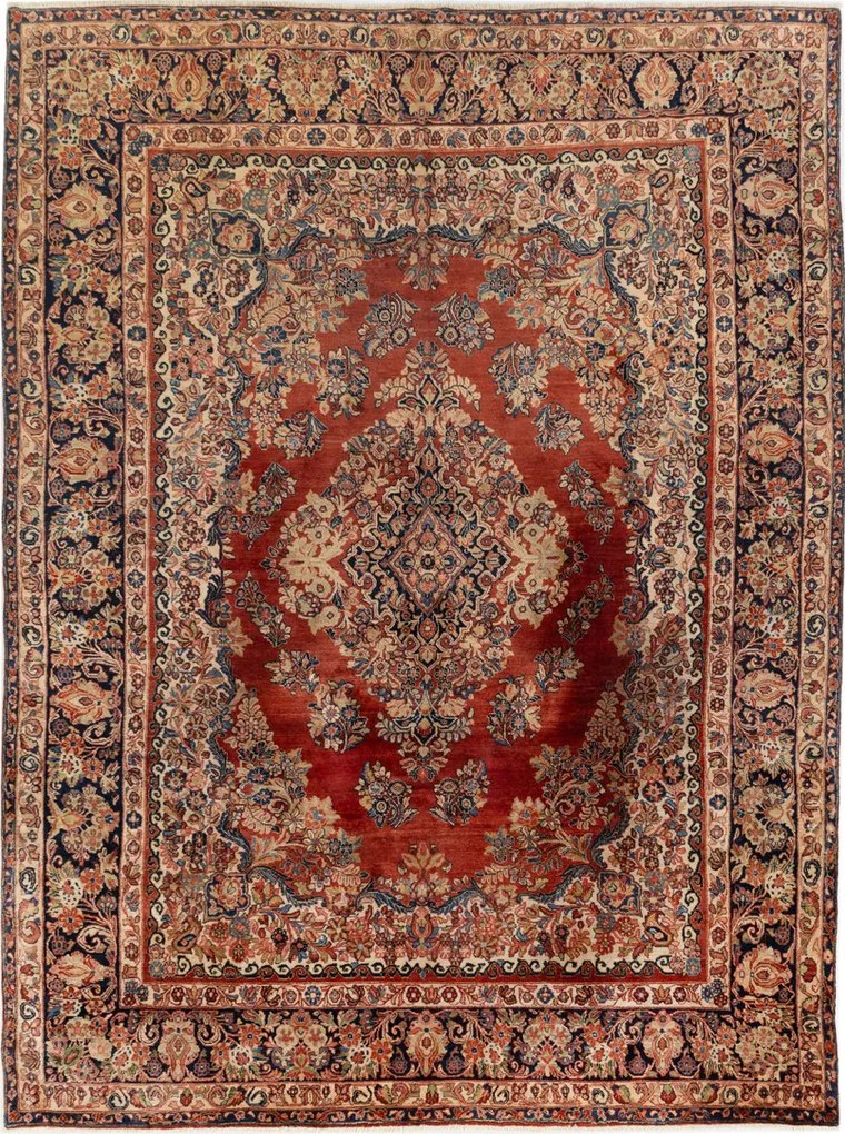 Sarouk Tappeto 260 x 350 (Iran) Annodato A Mano