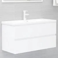 Mobile da Bagno con Lavabo Integrato Bianco in Truciolato 3071558