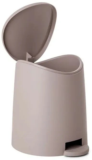 Cestino Gettacarte per Bagno Moderno colore Tortora Pattumiera 3 Litri