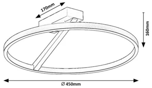 Rabalux 71351 - Plafoniera LED RENARA LED/24W/230V 3000K Ø 45 cm