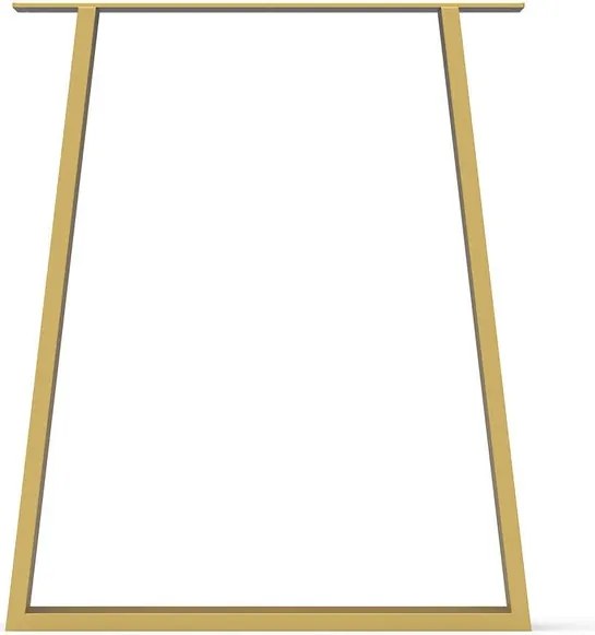 Gamba per mobili trapezoidale STEELMI Trap in acciaio dorato opaco L 60 x P 8 x H 71 cm