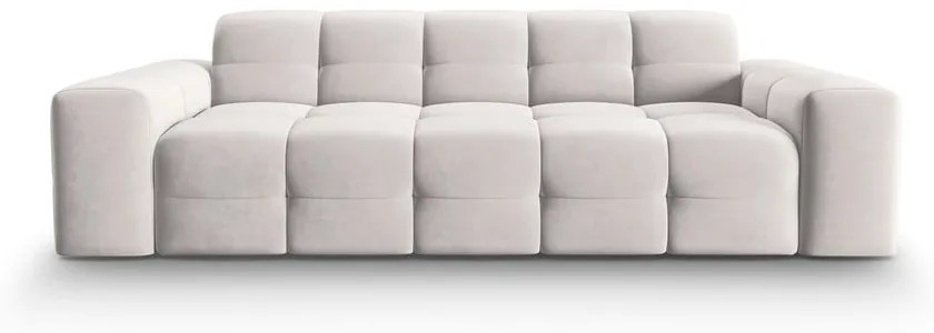 Divano in velluto grigio chiaro 222 cm Kendal - Micadoni Home