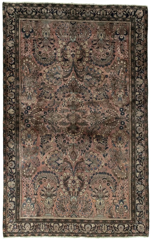 Sarouk Tappeto 200 x 130 Rosso (Iran) Annodato A Mano