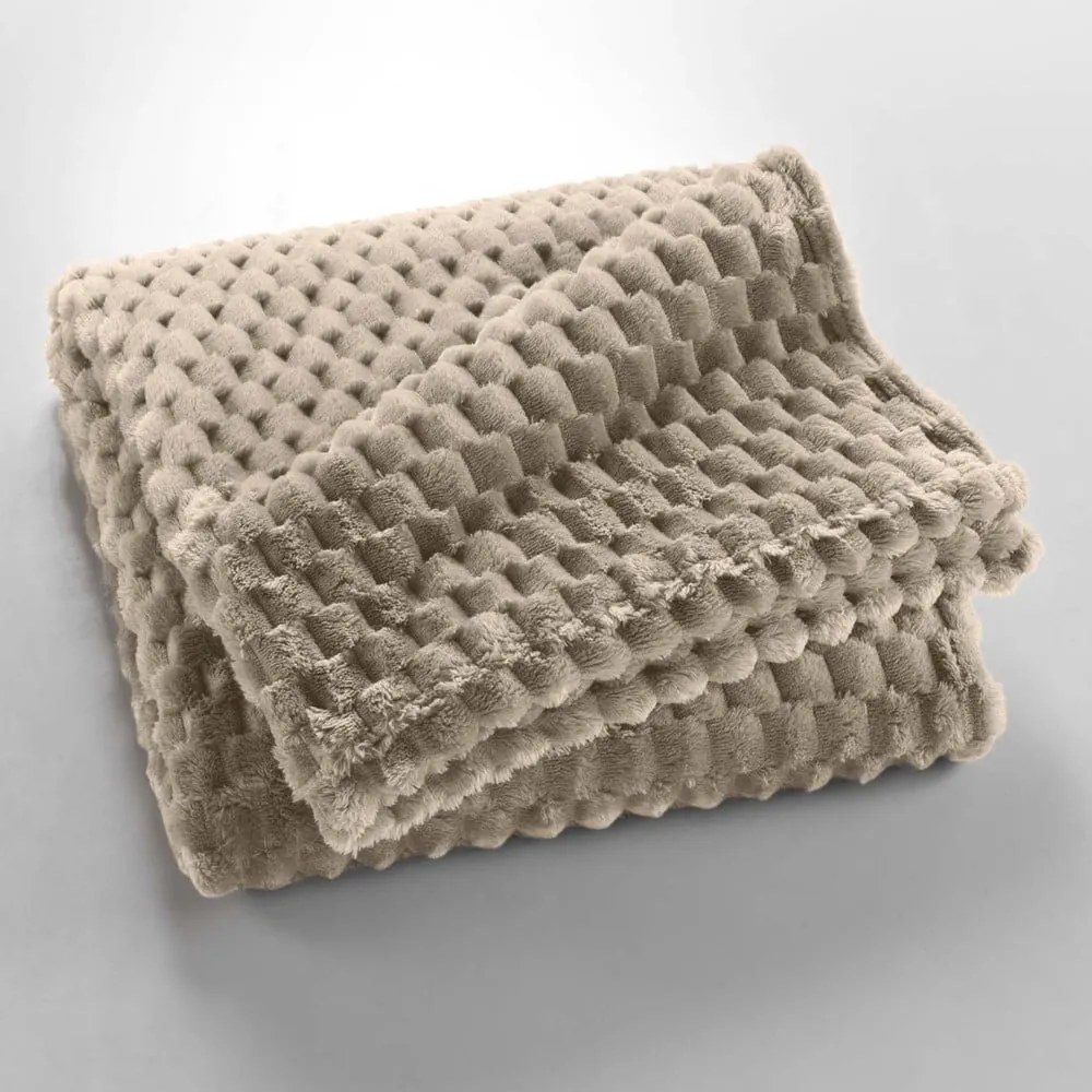 Coperta grigio tortora in microflanella 125x150 cm Mini Frosty – douceur d'intérieur