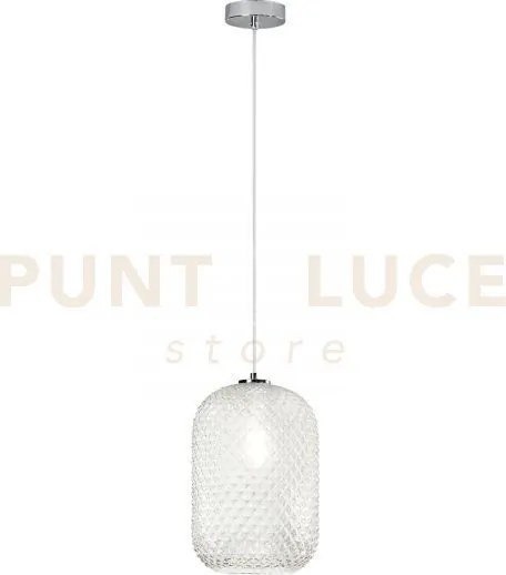 Lampadario a sospensione ashford ovale trasparente 1 luce attacco e...
