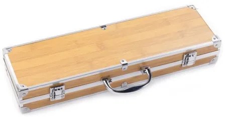 Fieldmann - Utensili per grigliare in acciaio inox con custodia 3 pz