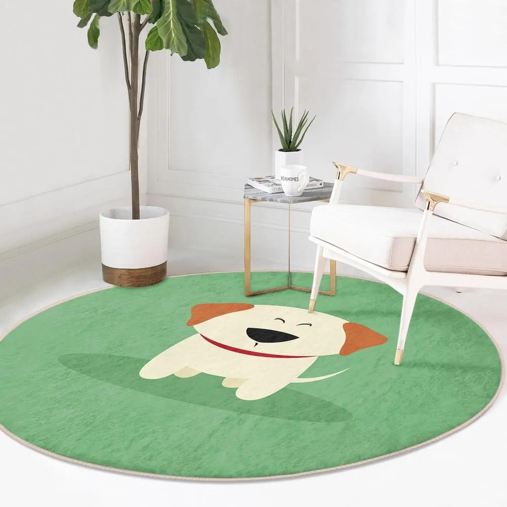 Tappeto verde per bambini ø 120 cm Comfort - Mila Home