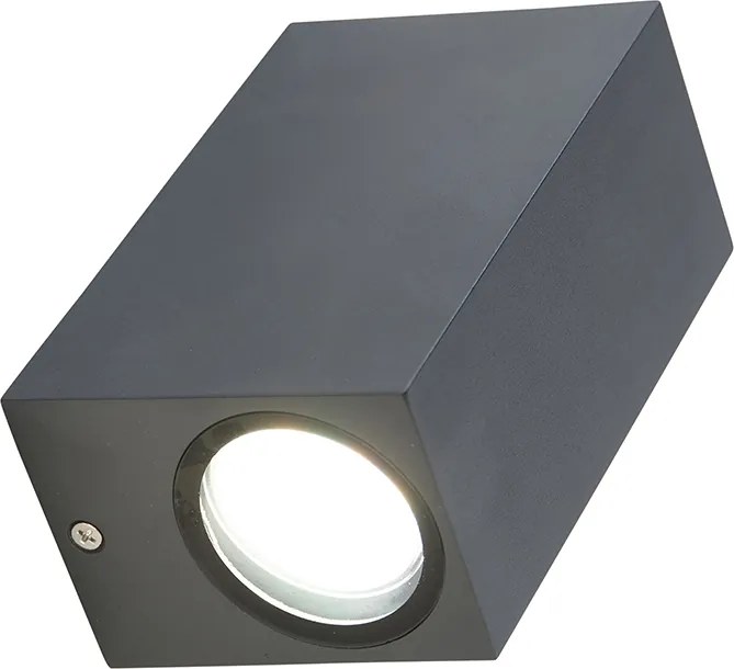 Lampada da parete intelligente grigio scuro IP44 incl. 2 WiFi GU10 - Baleno