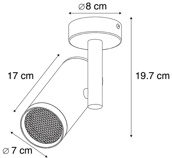 Faretto di design nero - Scopio Honey