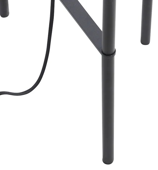 Lampada da terra industriale nera - Bliss Vefa