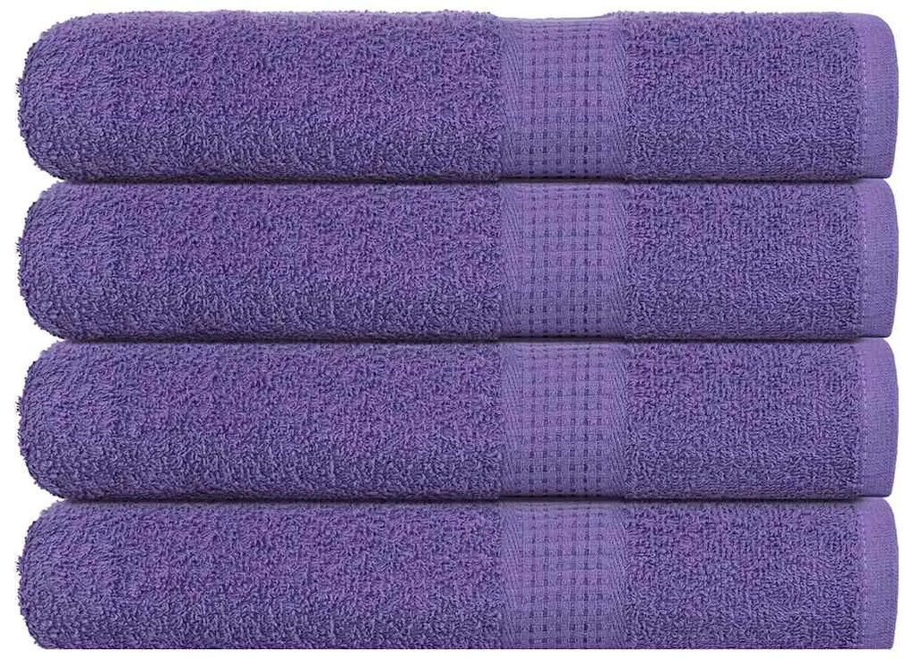Asciugamani 4 Pz Viola 100x200 Cm 360 G/m² 100% Cotone /