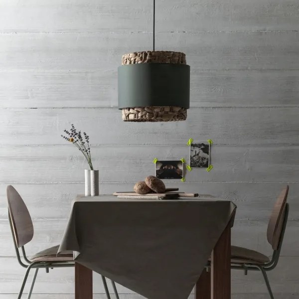 Brilliant - Lampadario a sospensione con filo WATERLILLY 1xE27/60W/230V diametro 35 cm grigio
