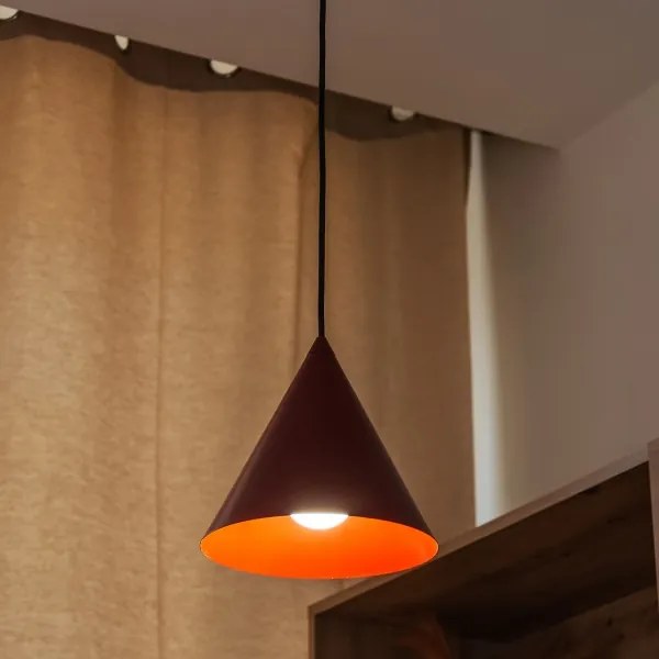 Lampada a sospensione su cavo ETNA II 1xE27/15W/230V Ø 18,5 cm rossa