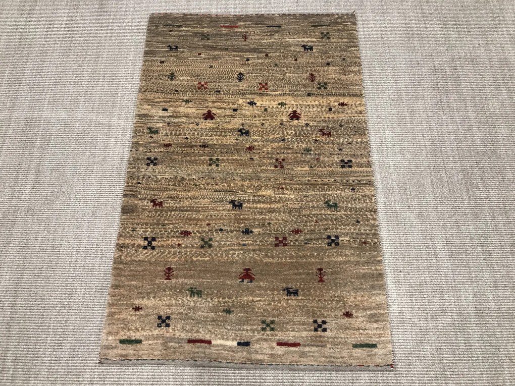 Gabbeh Tappeto 80x130 Marrone (Iran) Annodato A Mano
