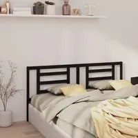 Testiera per Letto Nera 206x4x100 cm in Legno Massello di Pino cod mxl 34720