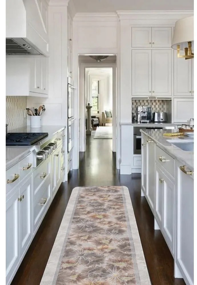 Runner beige lavabile 58x190 cm Blooming - Oyo Concept