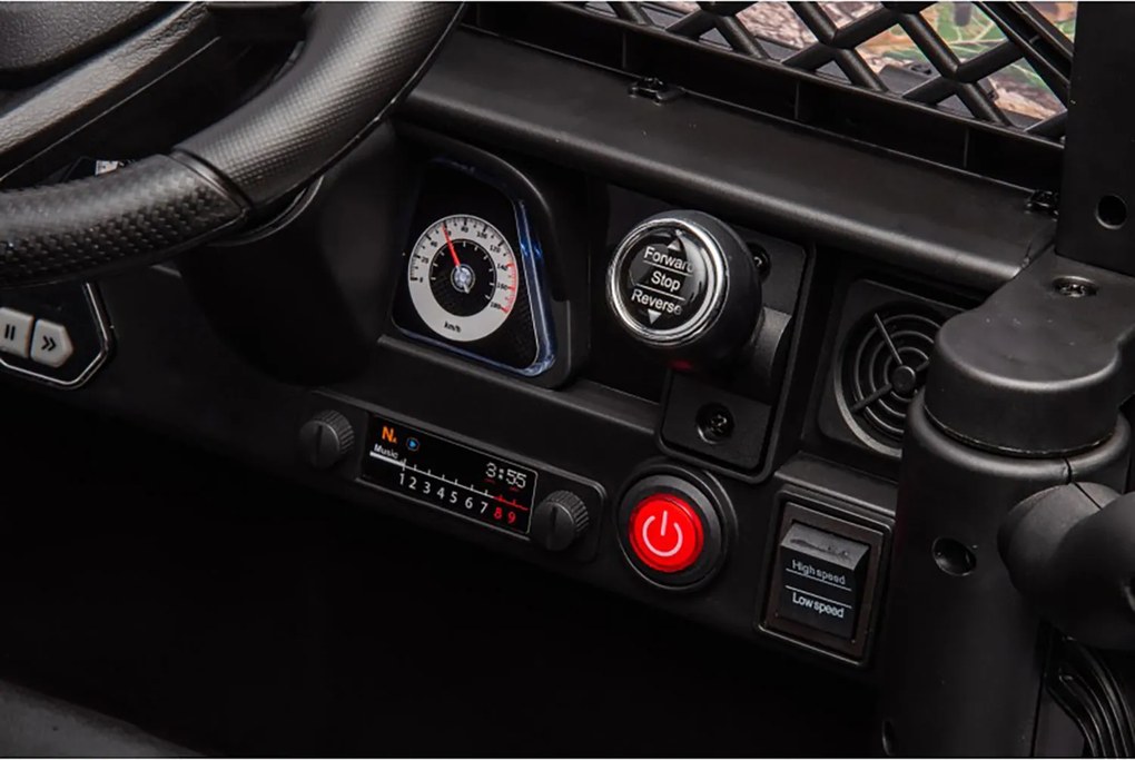 Macchina Elettrica per Bambini Fuoristrada Toyota Fj Cruiser 12V Telecomando Ruote in Gomma e Sedile in Pelle Nero e Mimetico...