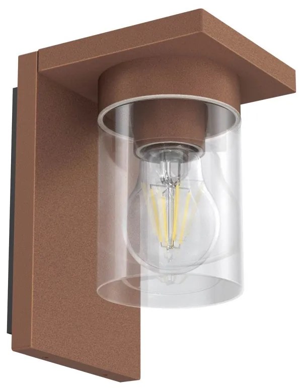 Applique Corten/Mattone da Parete, Base E27, IP54 - Serie RIGA Base E27