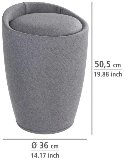 WENKO 22448100 - Sgabello CANDY 36x50,5 cm grigio/nero
