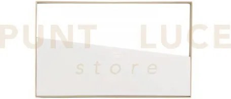 Plafoniera led alba rettangolare bianca e oro 10w 1200lm cct 3000k ...