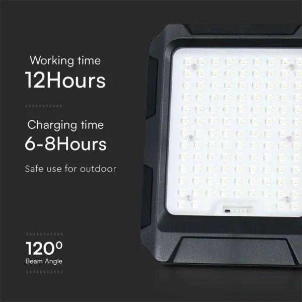 Faro solare a LED/15W/3,7V IP65 4000K nero + telecomando