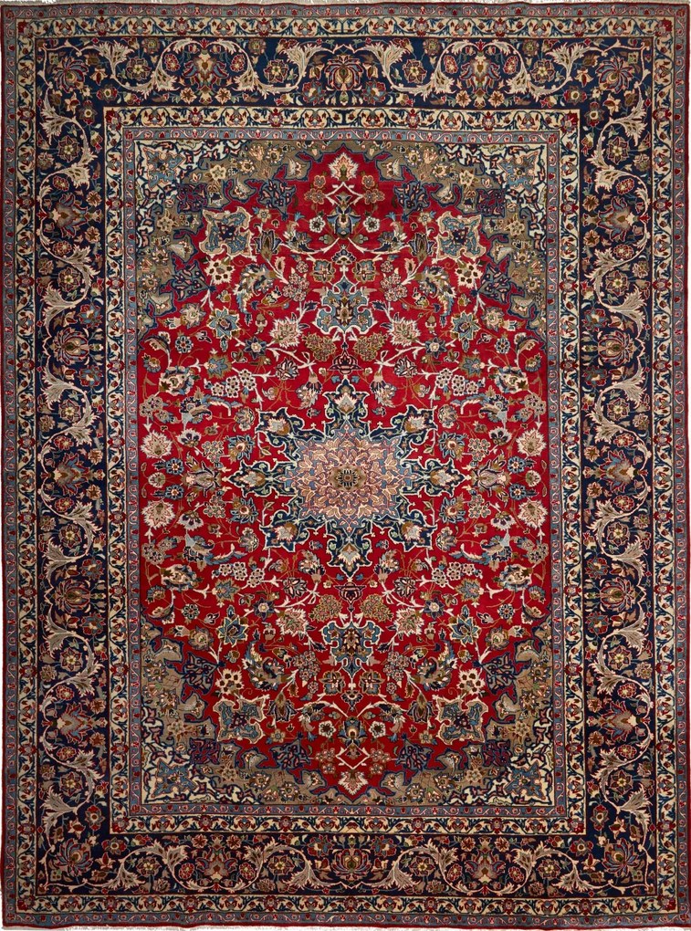 Najafabad Tappeto persiano 420x310 Rosso (Iran) Annodato A Mano