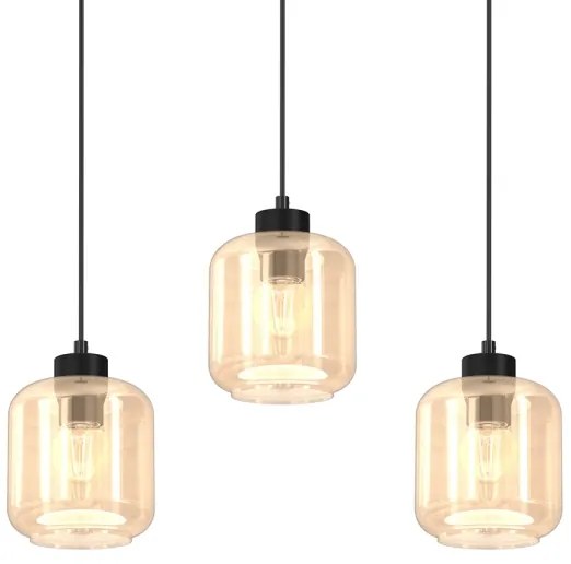 Lampadario a sospensione con filo SOMBRA 3xE27/60W/230V beige