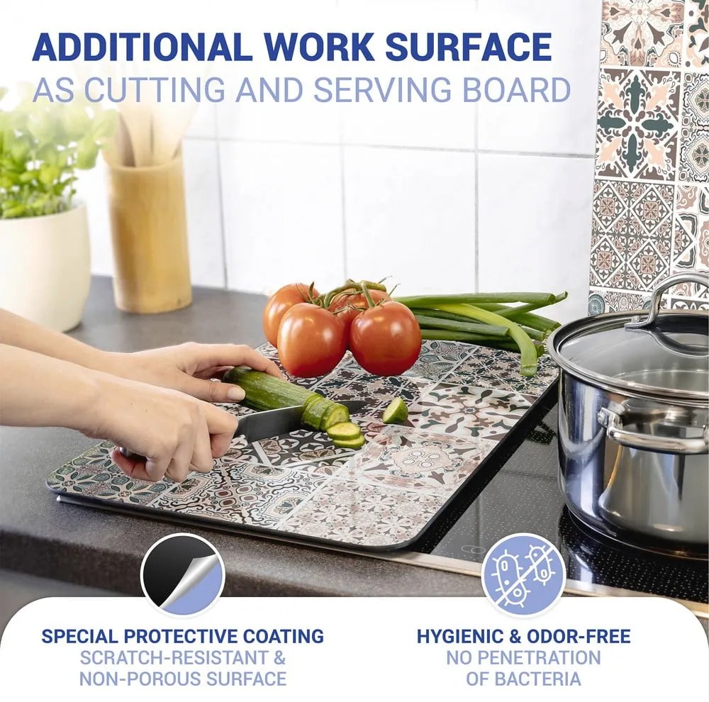 Set di 2 coperchi in vetro per fornello Universal Tile - Wenko