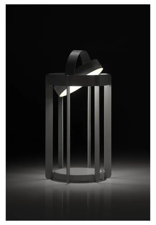 Lanterna LED da esterno grigio chiaro su USB (altezza 30 cm) Firefly - Zone