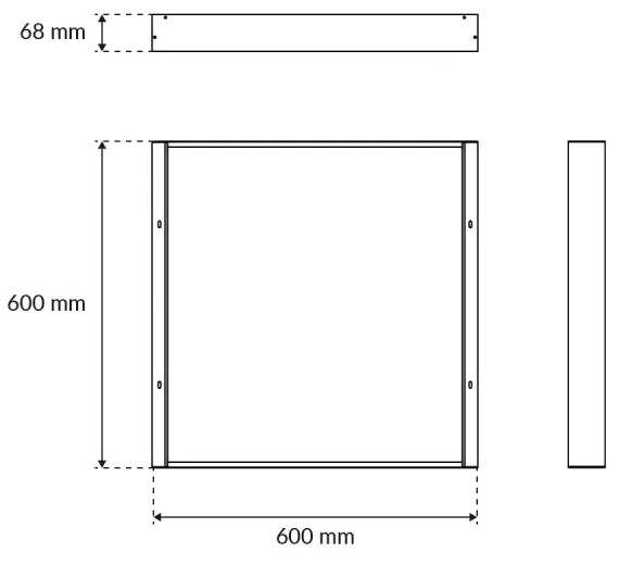 Cornice per Pannello LED 60x60 Colore del corpo Bianco