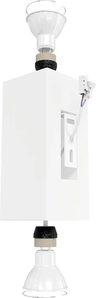 Applique da Parete 2xGU10 Rettangolare in Gesso Pitturabile