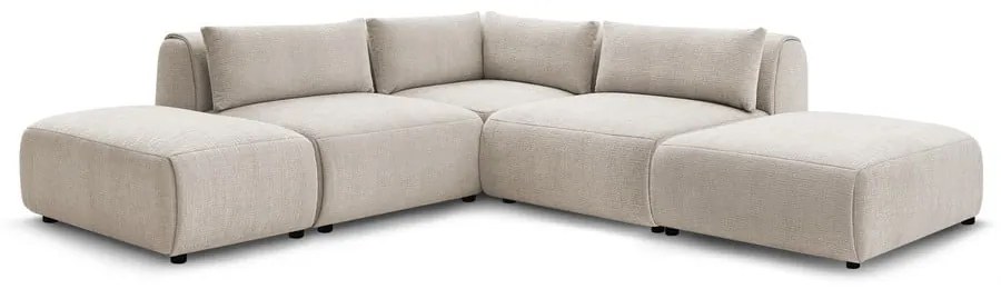 Divano angolare beige (variabile) Jeanne - Bobochic Paris